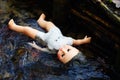 Corpse floating in water Royalty Free Stock Photo