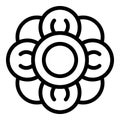 Corpse rafflesia icon outline vector. Flower plant