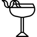 Corpse Reviver Cocktail icon, Alcoholic mixed drink vector Royalty Free Stock Photo