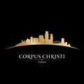 Corpus Christi Texas city silhouette black background