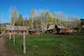 Corral and cabin in village