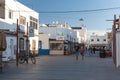 Corralejo, Fuerteventura, Spain: 2020 September 30: Sunny day in the port of Corralejo in Fuerteventura on the Canary Islands in