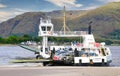 The Corran Ferry arrives at the Nether Lochaber Ferry Terminal at Corran with vehicles ready to disembark