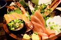 Correct authentic sashimi dish plate