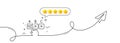 Correct checkbox line icon. Select answer sign. Continuous line with plane. Vector Royalty Free Stock Photo