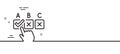 Correct checkbox line icon. Select answer sign. Minimal line pattern banner. Vector
