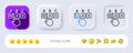 Correct checkbox line icon. Select answer sign. Neumorphic buttons. Vector