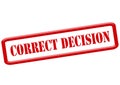 Correct decision Royalty Free Stock Photo