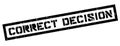 Correct Decision rubber stamp