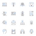 Correct line icons collection. Accurate, Precise, Right, Apt, Proper, Appropriate, Valid vector and linear illustration