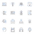 Correct line icons collection. Accurate, Precise, Right, Apt, Proper, Appropriate, Valid vector and linear illustration