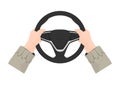 Correct position of the hands on the steering wheel