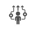 Correct working process icon. Business way sign. Vector