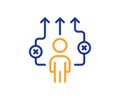 Correct working process line icon. Business way sign. Vector