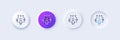 Correct working process line icon. Business way sign. Line icons. Vector
