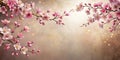 Metallic Blossom: Elegant Cherry Blossom Motif - Generative AI Royalty Free Stock Photo