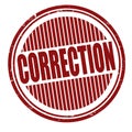 Correction grunge rubber stamp Royalty Free Stock Photo