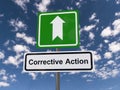 Corrective action road sign