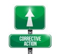 Corrective action sign post illustration design Royalty Free Stock Photo