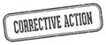 corrective action stamp. corrective action rectangular stamp on white background