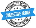 corrective action stamp. corrective action label on transparent background. round sign Royalty Free Stock Photo