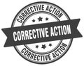 corrective action stamp. corrective action label on transparent background. round sign Royalty Free Stock Photo