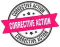 corrective action stamp. corrective action label on transparent background. round sign Royalty Free Stock Photo