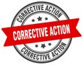 corrective action stamp. corrective action label on transparent background. round sign Royalty Free Stock Photo