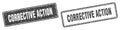Corrective action stamp set. corrective action square grunge sign Royalty Free Stock Photo
