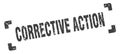 corrective action stamp. square grunge sign isolated on white background Royalty Free Stock Photo