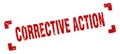 corrective action stamp. square grunge sign isolated on white background Royalty Free Stock Photo