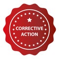 corrective action stamp on white