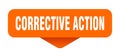 corrective action sticker. corrective action sign on transparent background