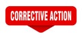 corrective action sticker. corrective action sign on transparent background