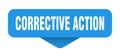 corrective action sticker. corrective action sign on transparent background