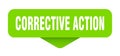 corrective action sticker. corrective action sign on transparent background Royalty Free Stock Photo