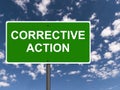 Corrective action traffic sign