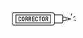 Corrector pen icon Royalty Free Stock Photo