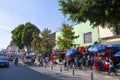 Corregidora Street in Historic center of Mexico City, Mexico