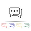 correspondence bubbles multi color style icon. Simple thin line, outline vector of web icons for ui and ux, website or mobile Royalty Free Stock Photo