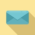 Correspondence envelope icon flat vector. Mail letter Royalty Free Stock Photo