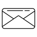 Correspondence envelope icon outline vector. Mail letter