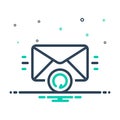Mix icon for Correspondence, mail and loadig Royalty Free Stock Photo