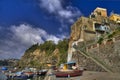 The Corricella : the oldest fishing village of Procida island Royalty Free Stock Photo