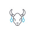 Corrida linear icon concept. Corrida line vector sign, symbol, illustration. Royalty Free Stock Photo