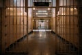 Corridor in Alcatraz prison cell in San Francisco in United States Royalty Free Stock Photo