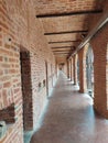 The corridor of andaman cellular jail without people.