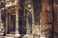 A corridor in Angkor Thom temple, Siemriep, Cambodia Royalty Free Stock Photo