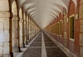 Corridor in the Royal Palace of Aranjuez Royalty Free Stock Photo