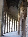 Corridor with arches of the amphitheater Marcellus to Rome in Italy.